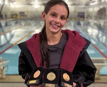 Sophia with medals